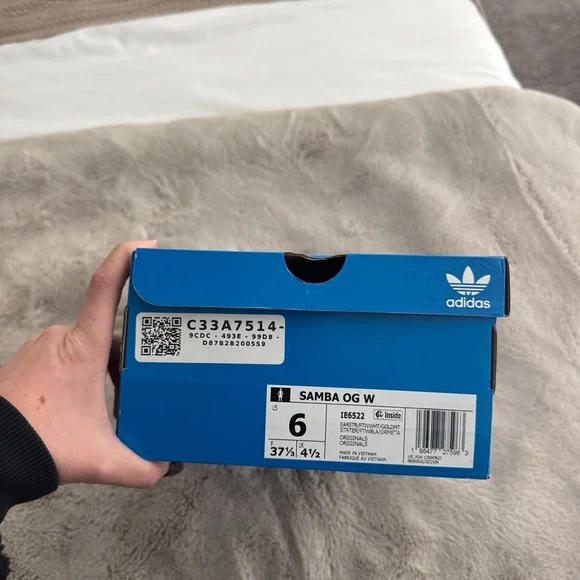 adidas Originals Samba OG Earth Strata Footwear White Gold (Women's) size 6 - Picture 3 of 8